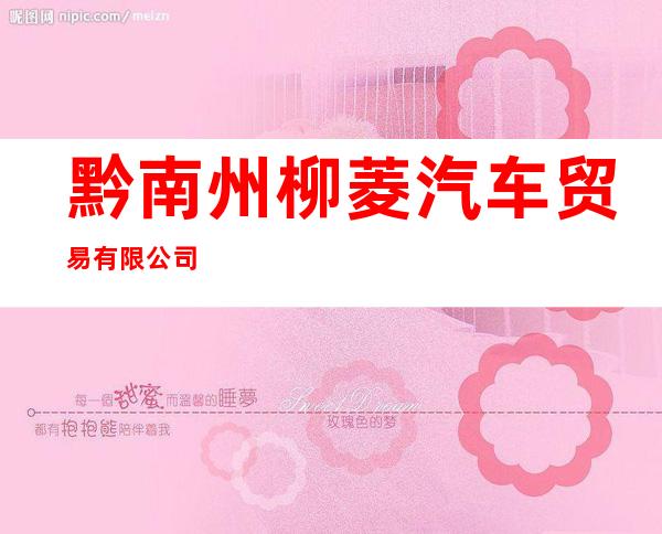 黔南州柳菱汽车贸易有限公司